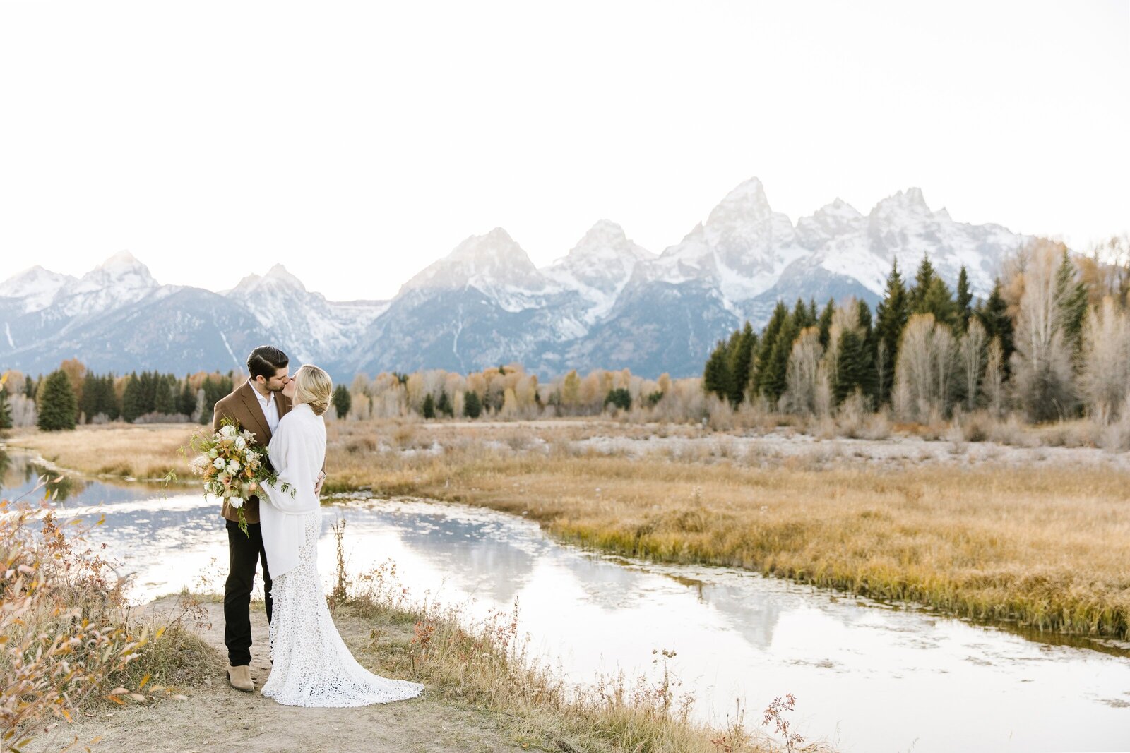 riverside wedding photo