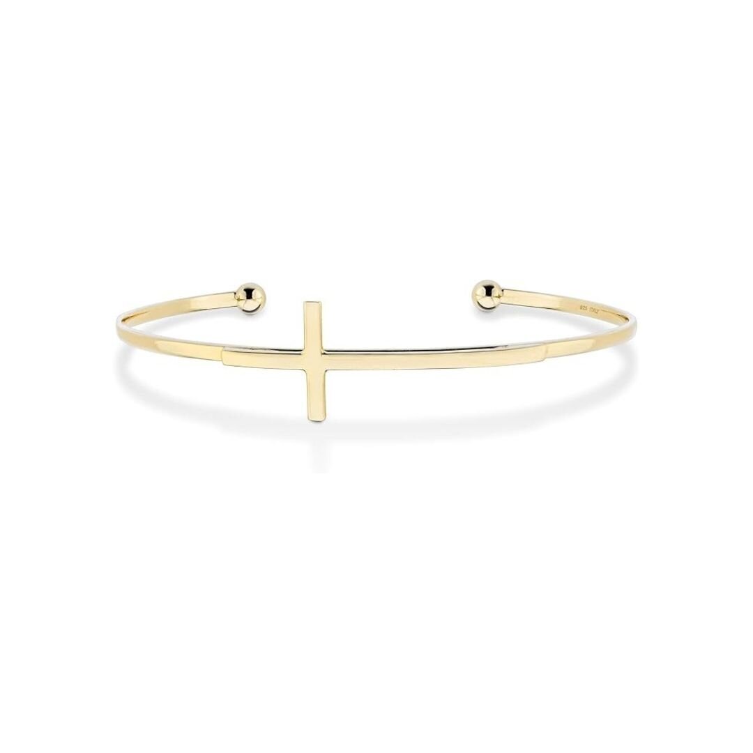 gold sideways cross bracelete