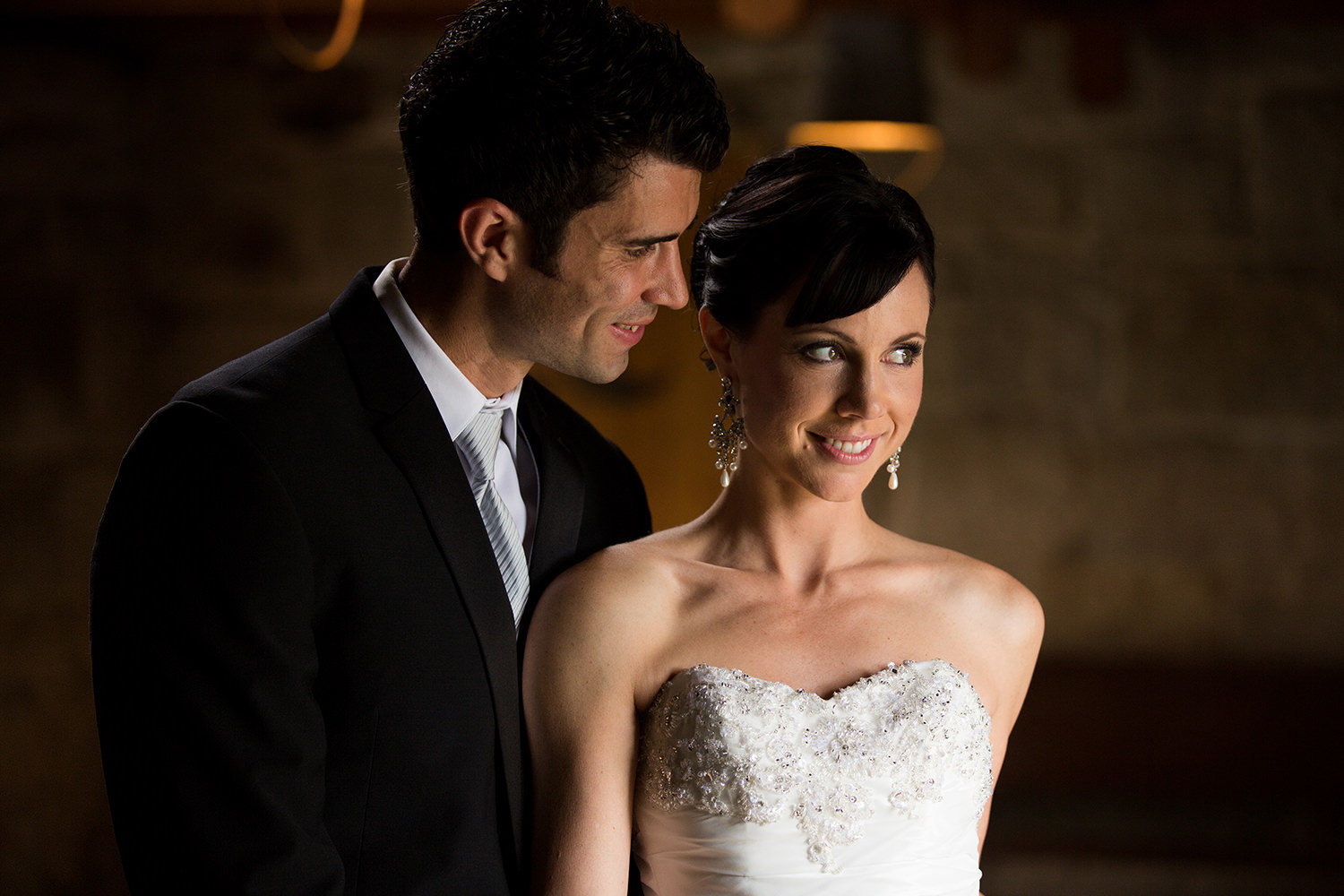 romantic bride and groom image