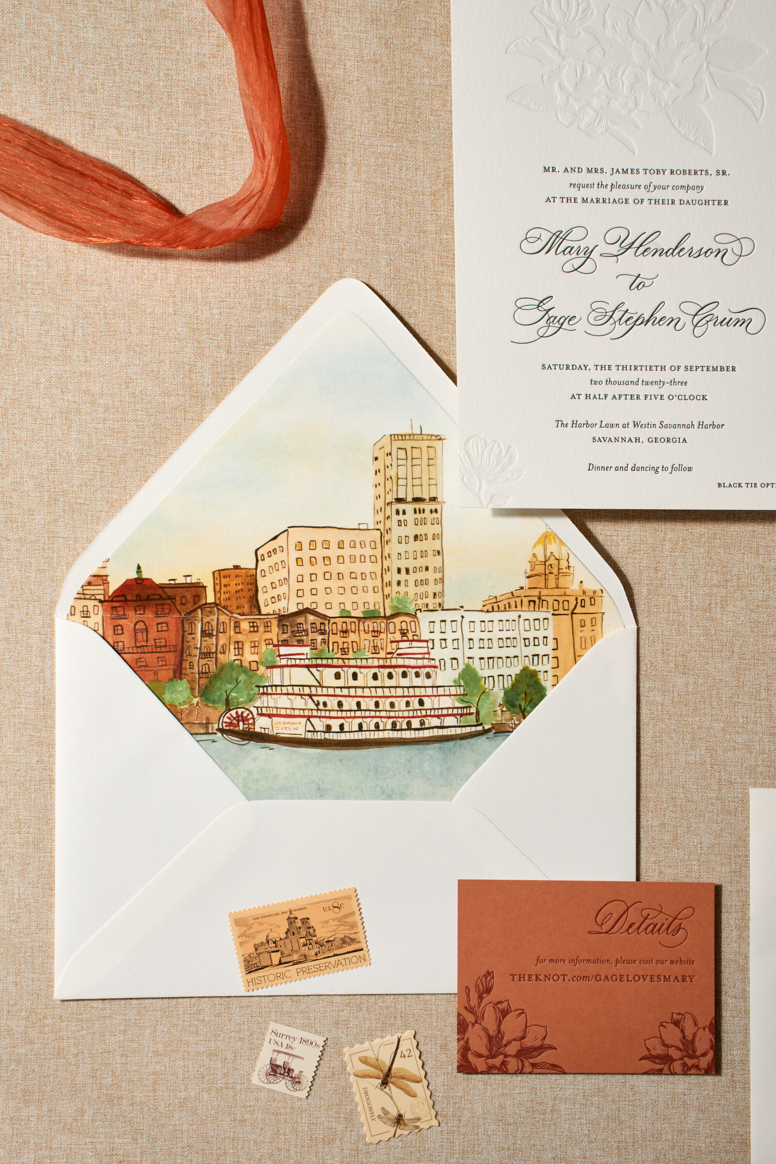LowcountryPaperCo_Mary&Gage_EnvelopeLiner_RiverStreetPainting