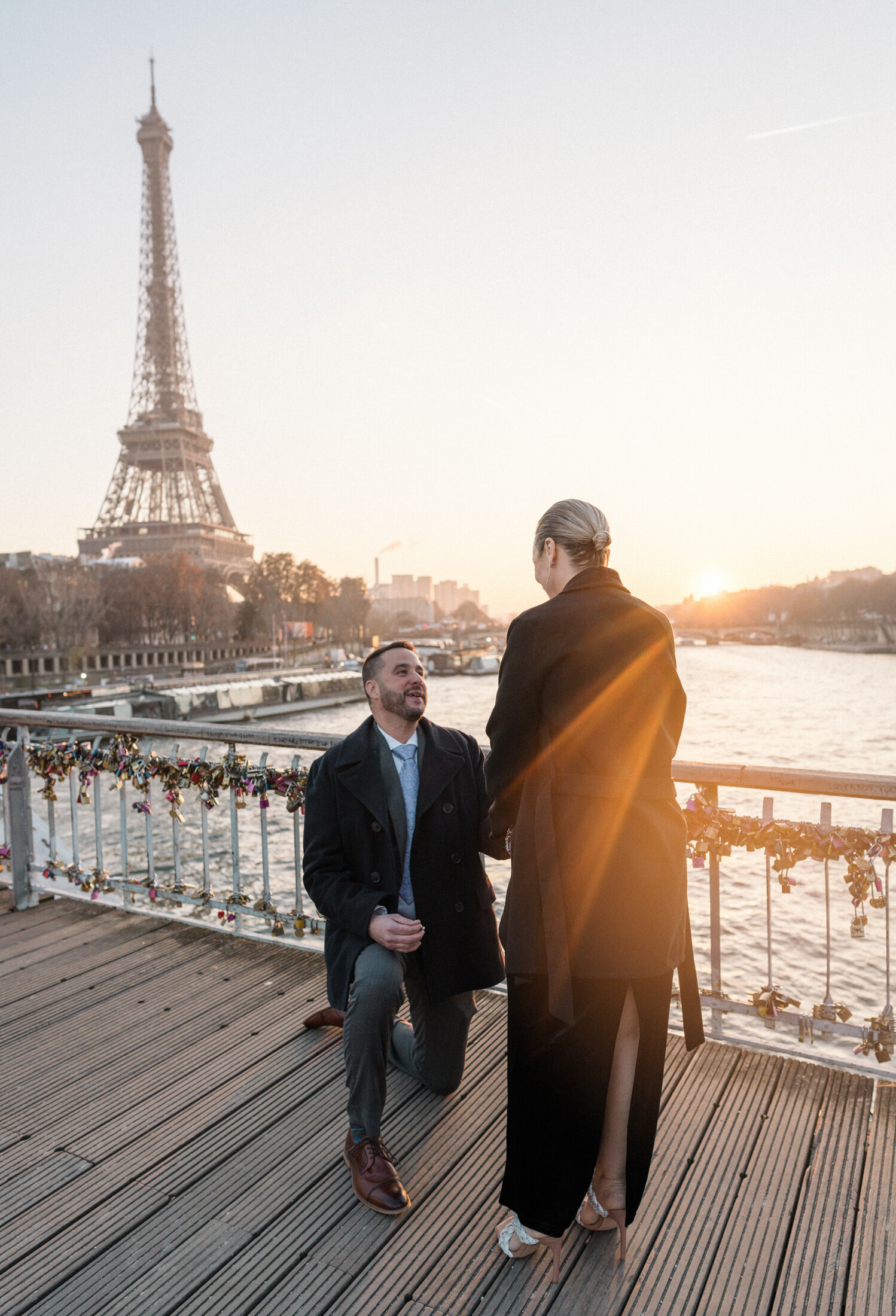 golden sunset surprise proposal in paris-3