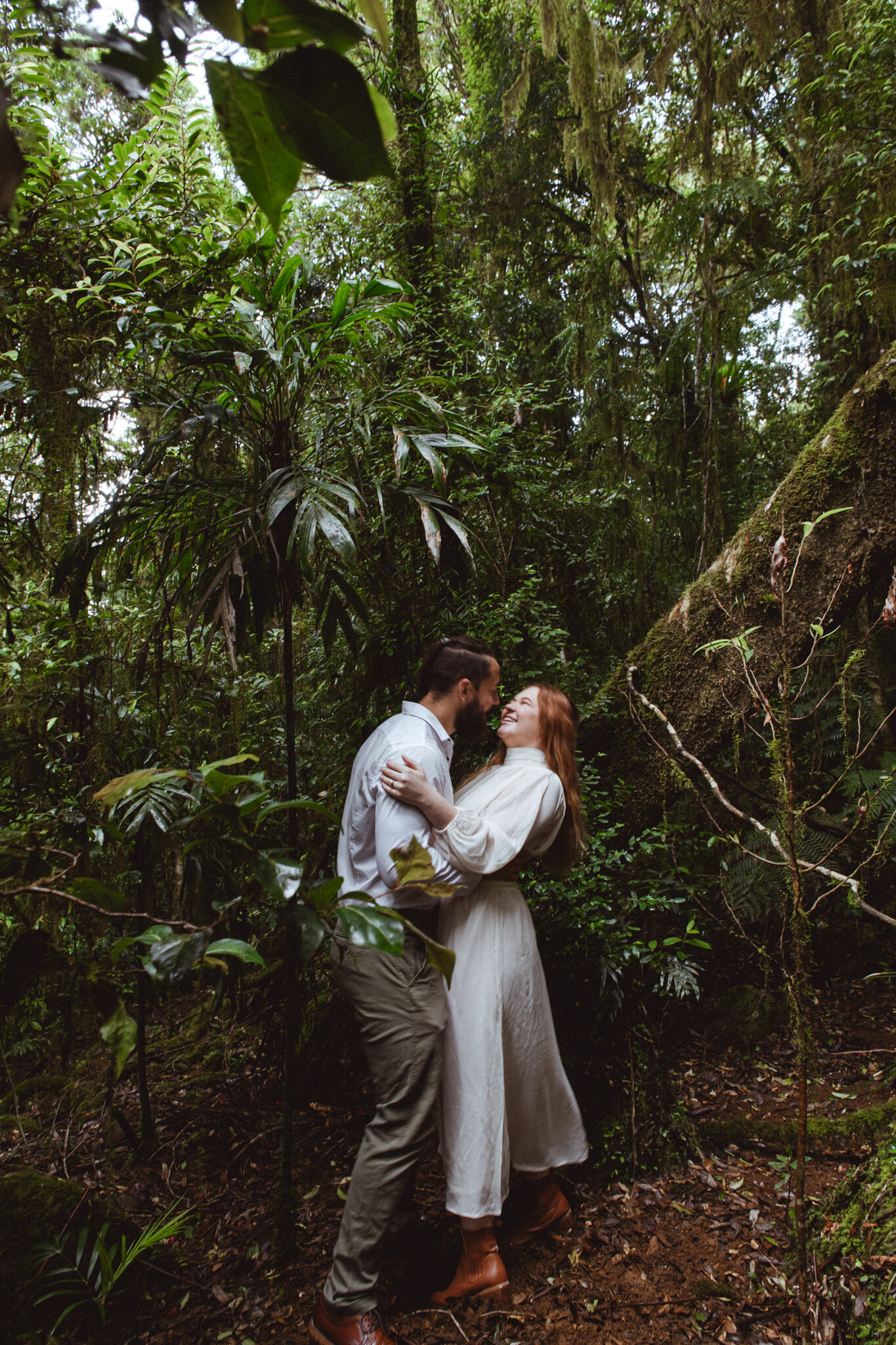 forest escape couples photoshoot wedding engagement greenery