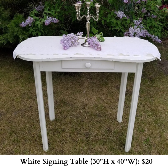 White Signing Table-688