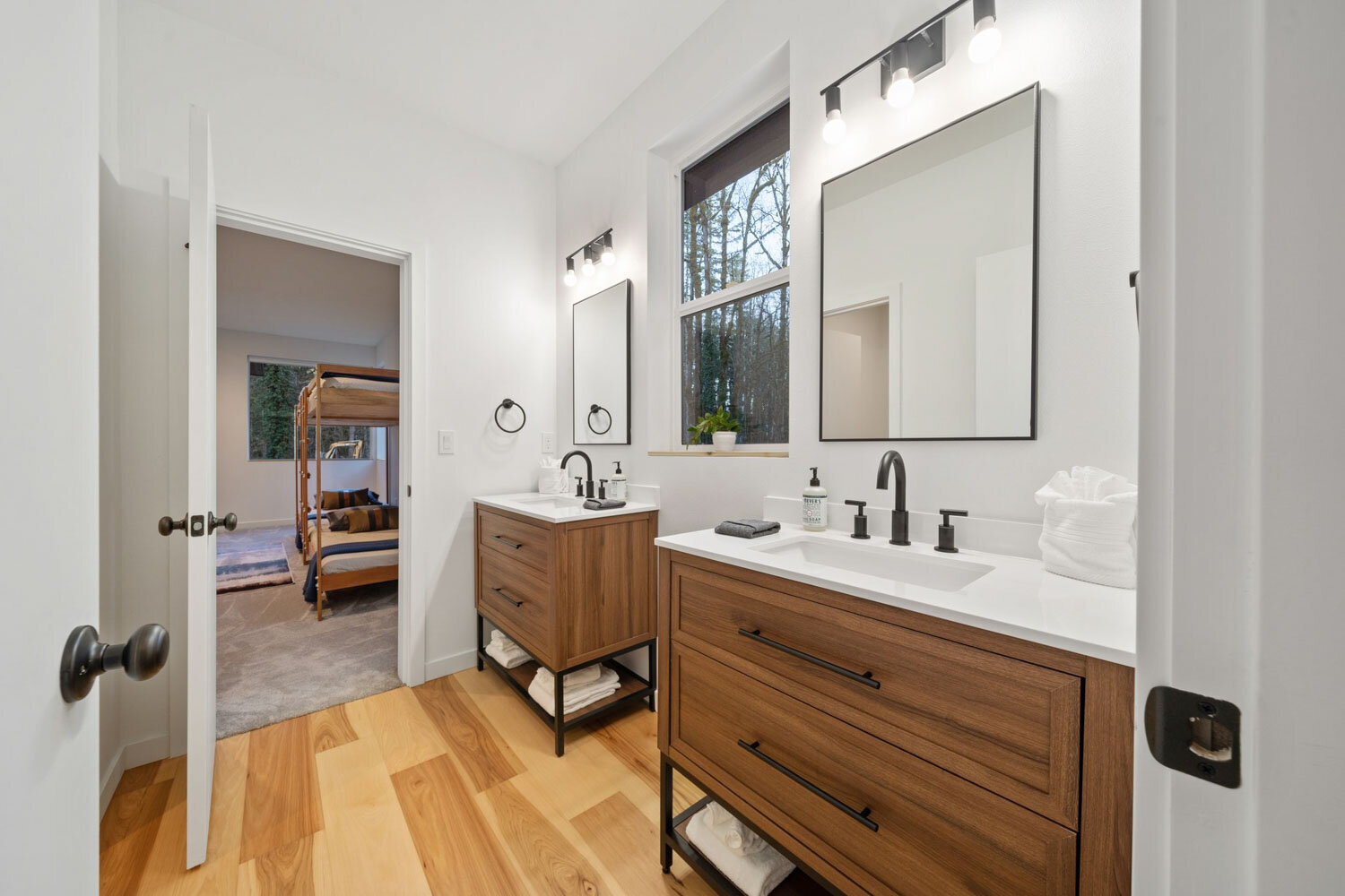 elegant bathroom of the cabin