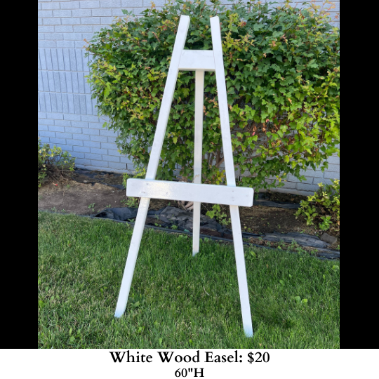 White Wood Easel-Large-880