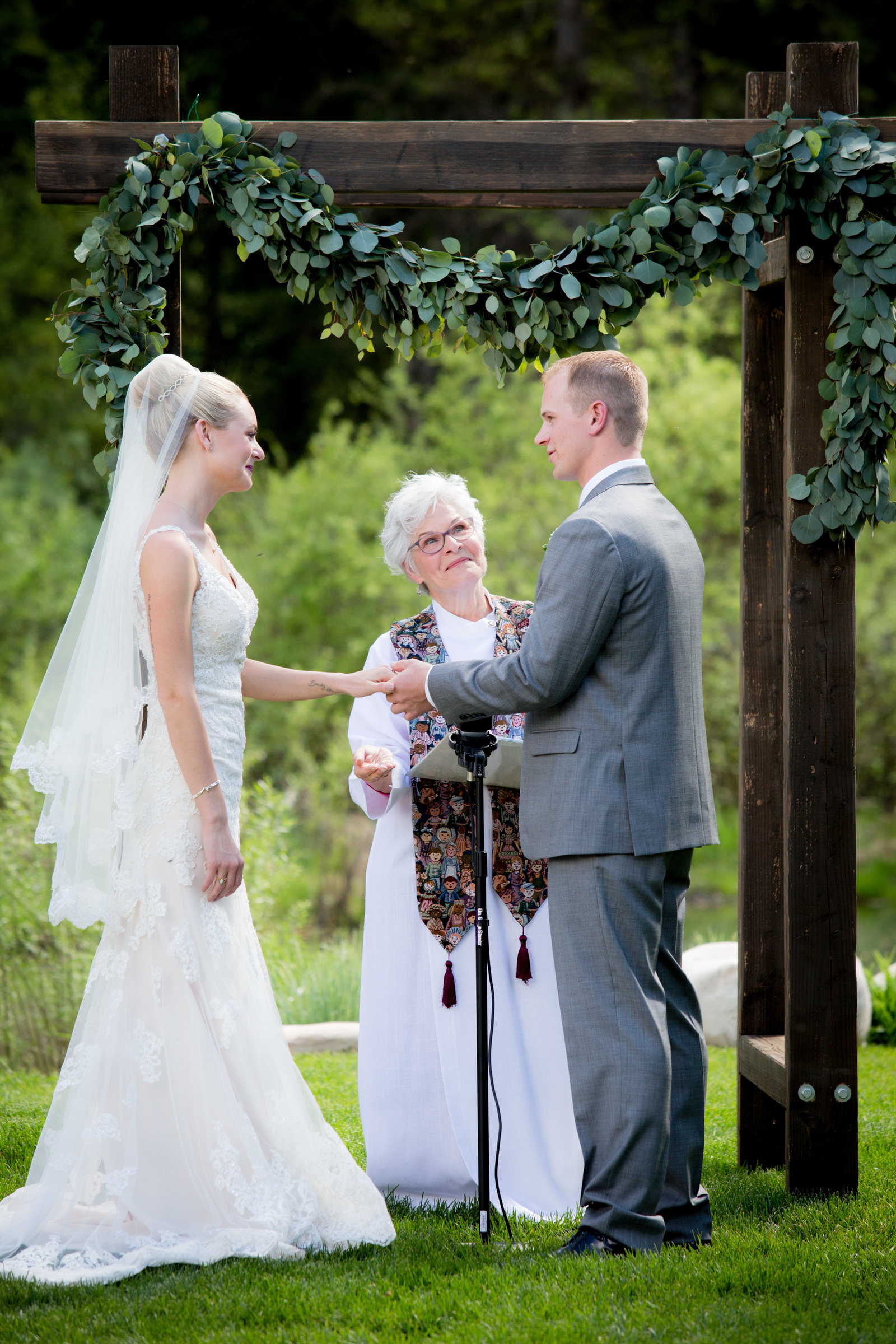 Moose Creek Ranch wedding ceremony in Victor ID