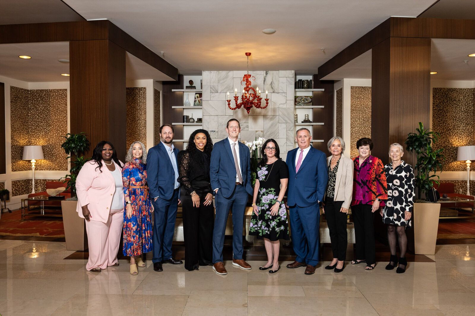 Charity banquet group shot of honorees
