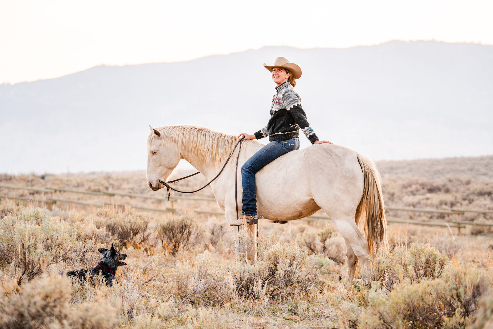 western wedding couple in a fall pasture