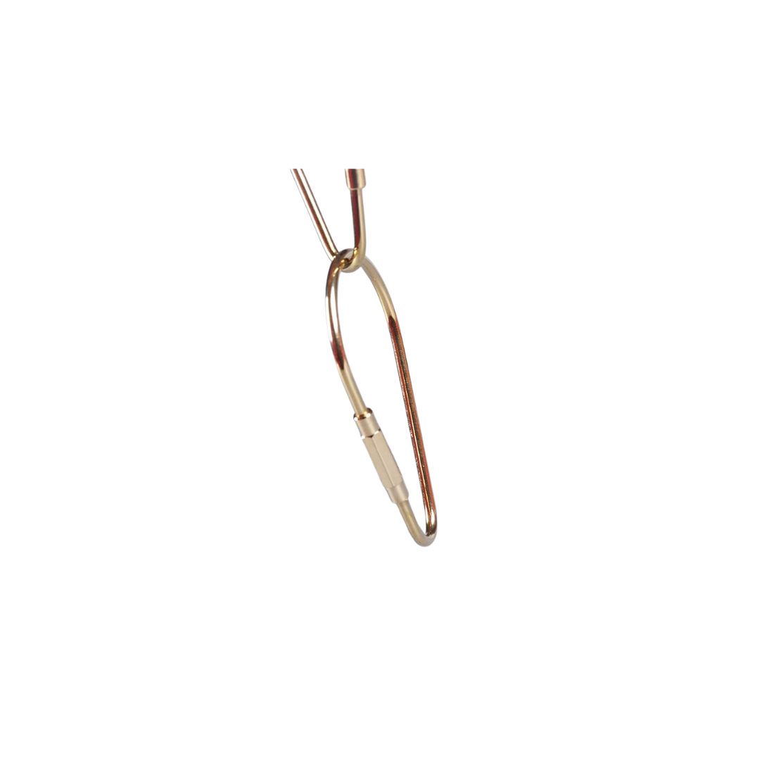 minimalist gold keychain