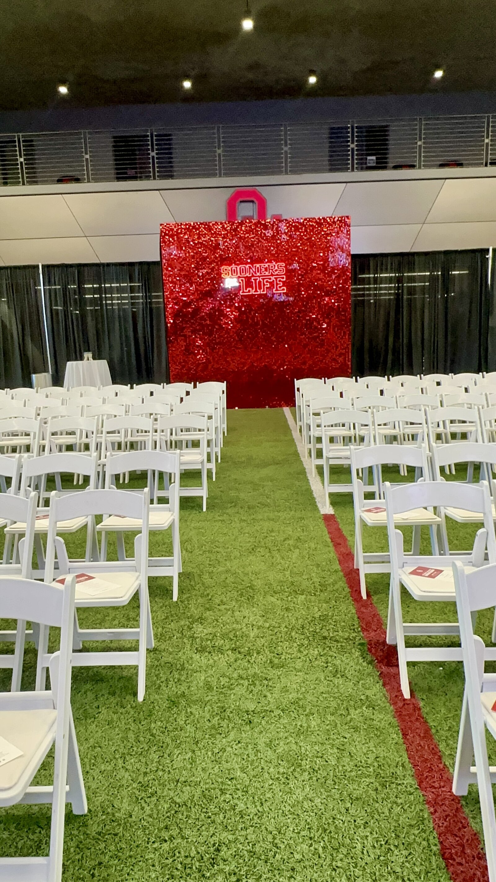 Red Shimmer Wall 12x12