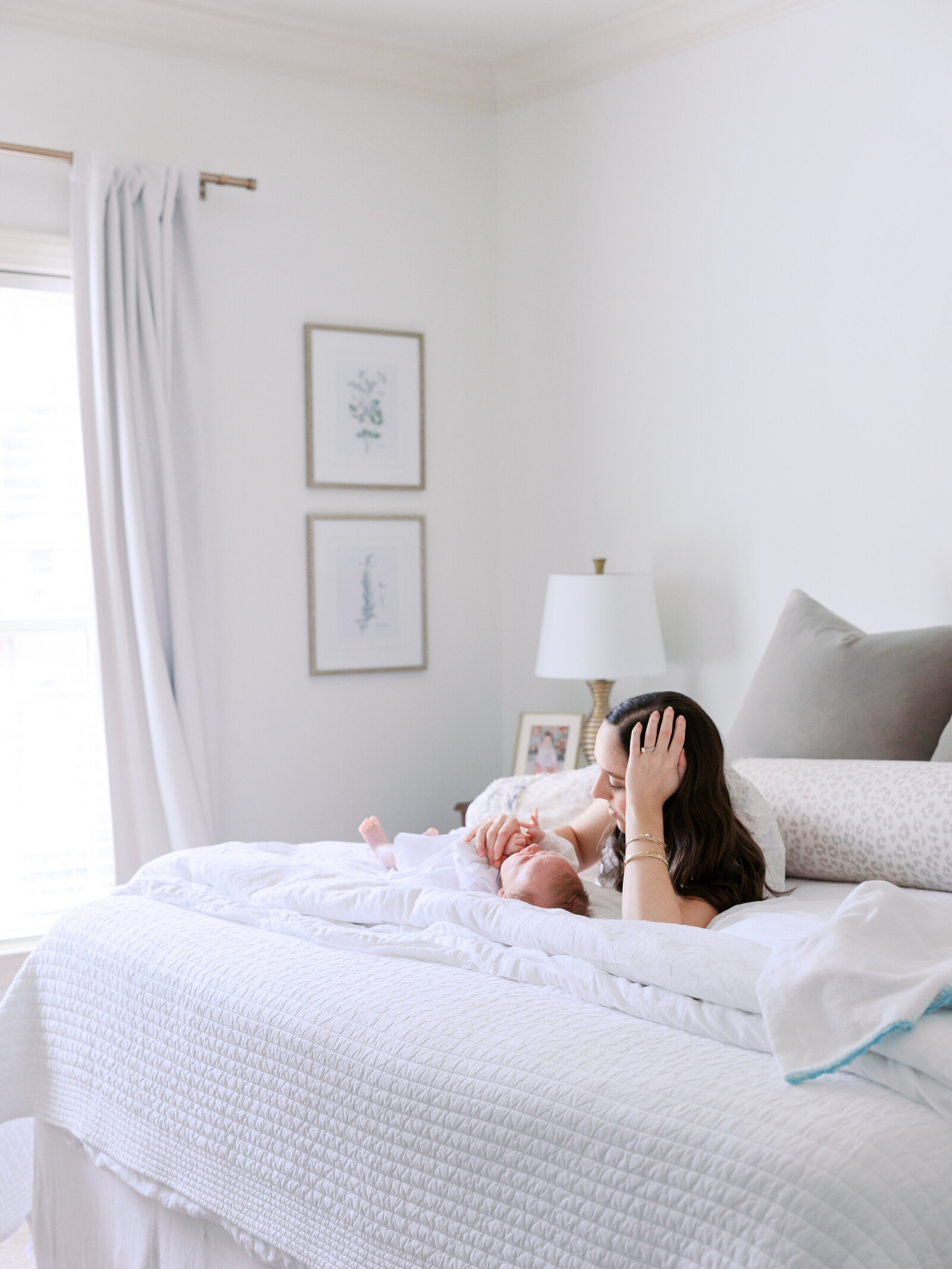 Alabama newborn photographer natural light lifestyle newborn session Birmingham.