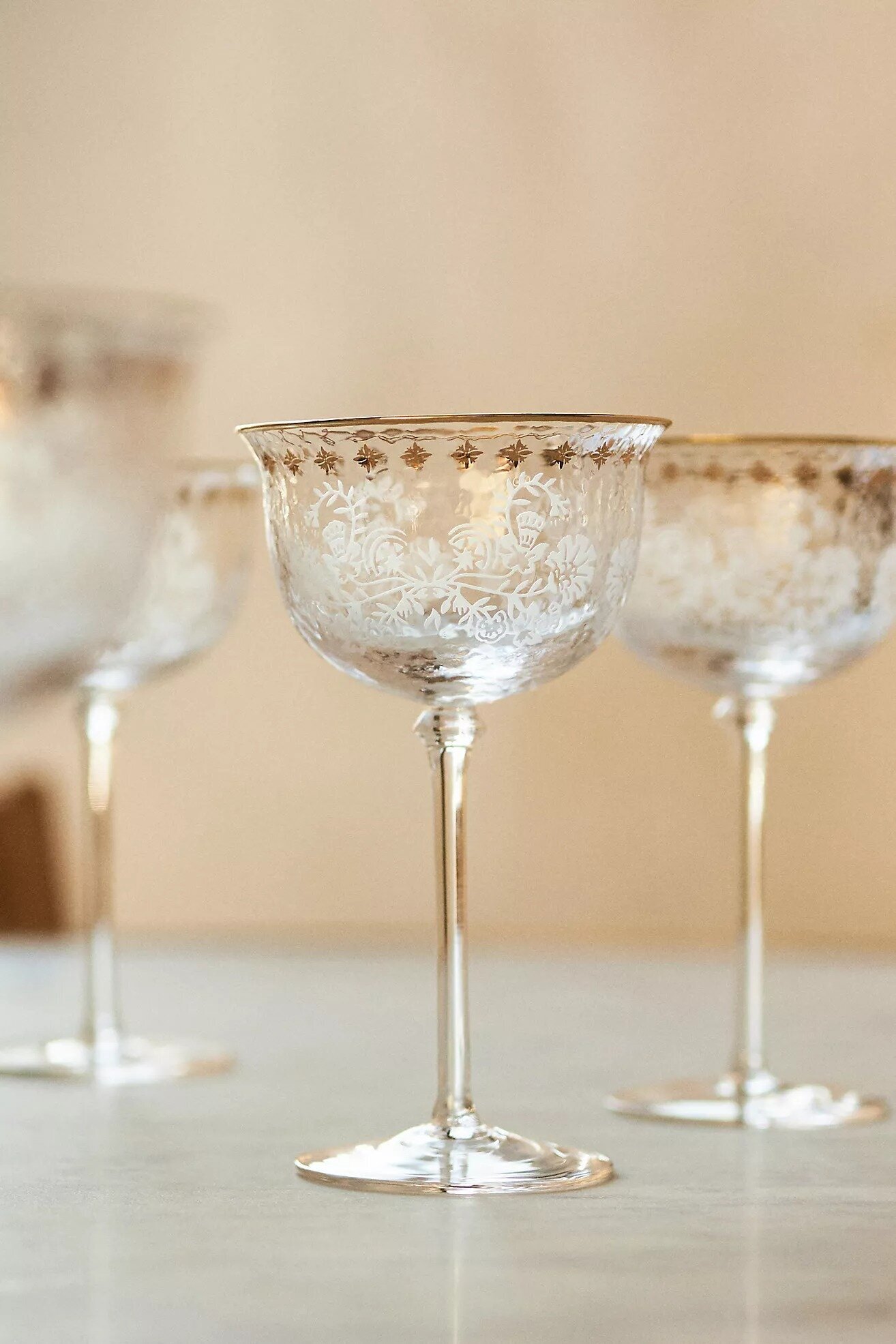 Luxury Gold Wine Glasses