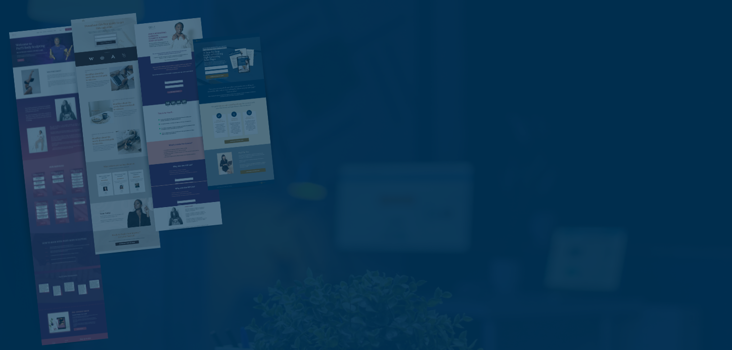 Sample Landing pages of Tere Devoy Sales Funnel and Website Designs