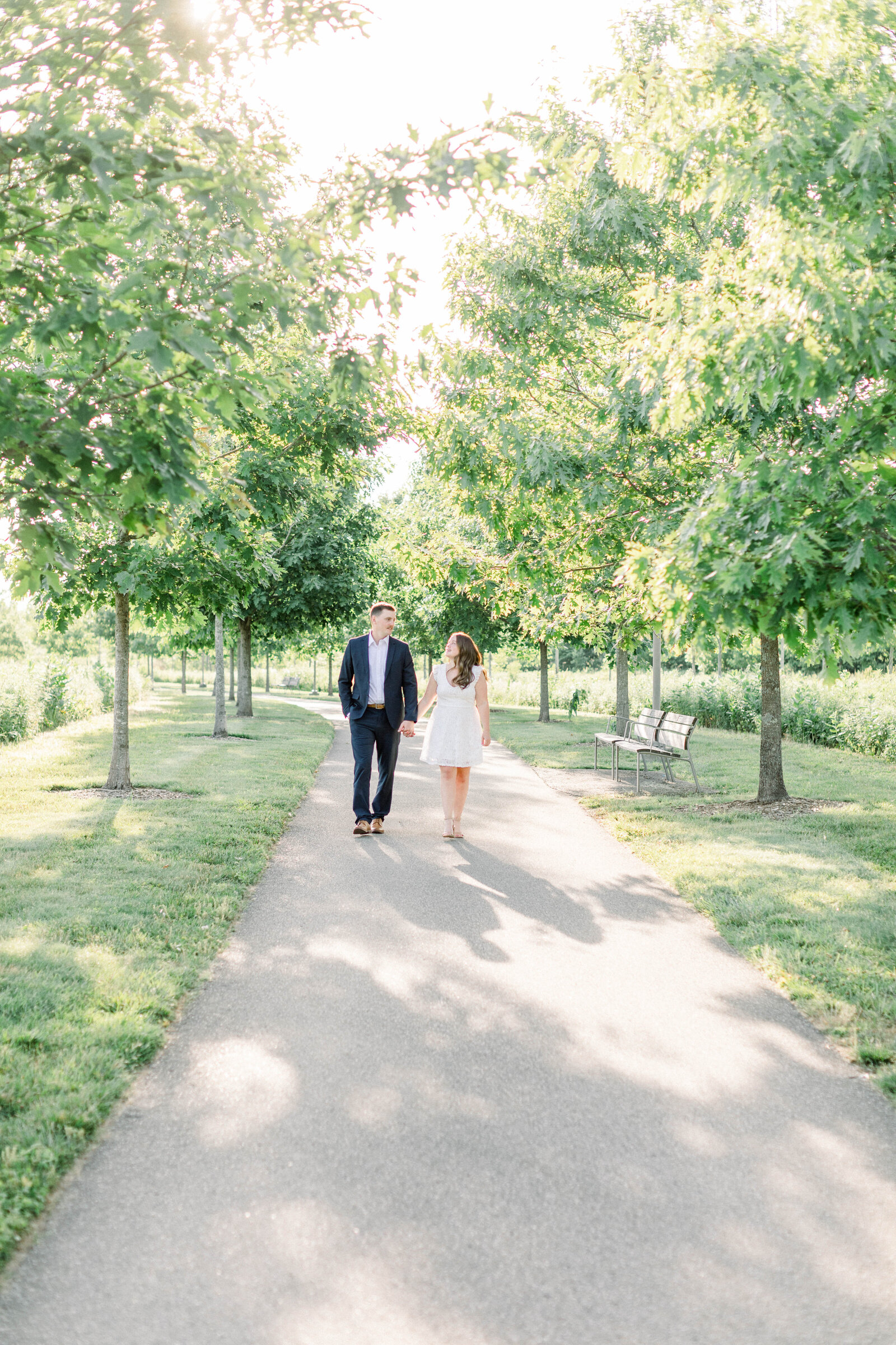 park engagement session at golden hour