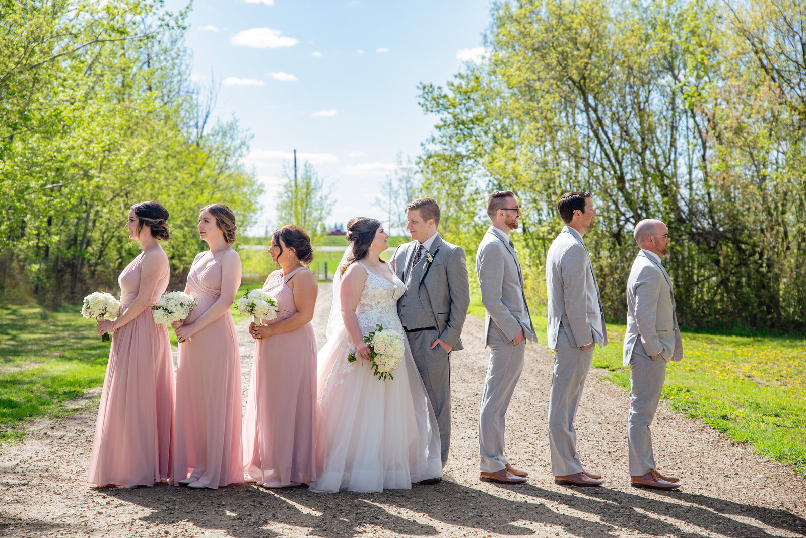 pink and grey wedding colours