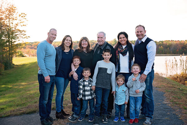 East Brunswick NJ Family Photographer Helmetta Lake Park Extended  Family