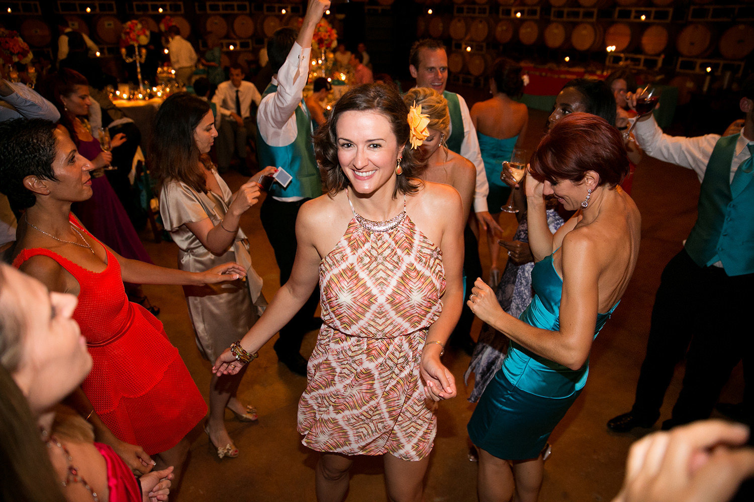 reception space at leoness cellars fun dancing