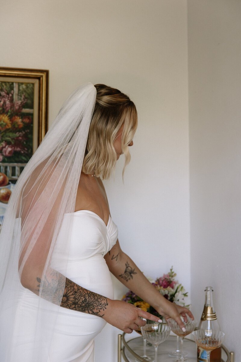 Bride on wedding day by idaho elopement photographer