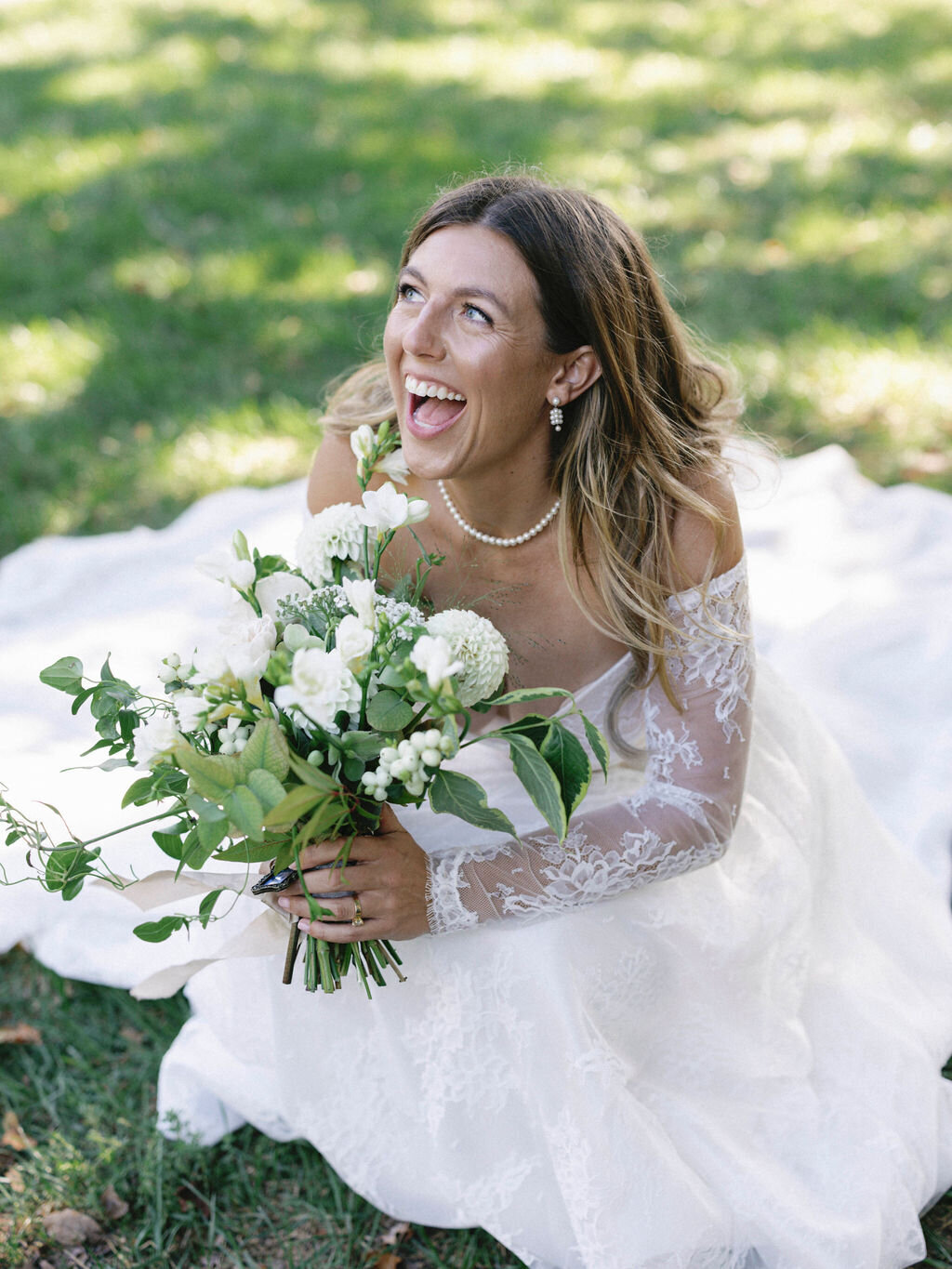 34Kate Campbell Floral Brittland waterfront tented wedding by Molly McManus photo