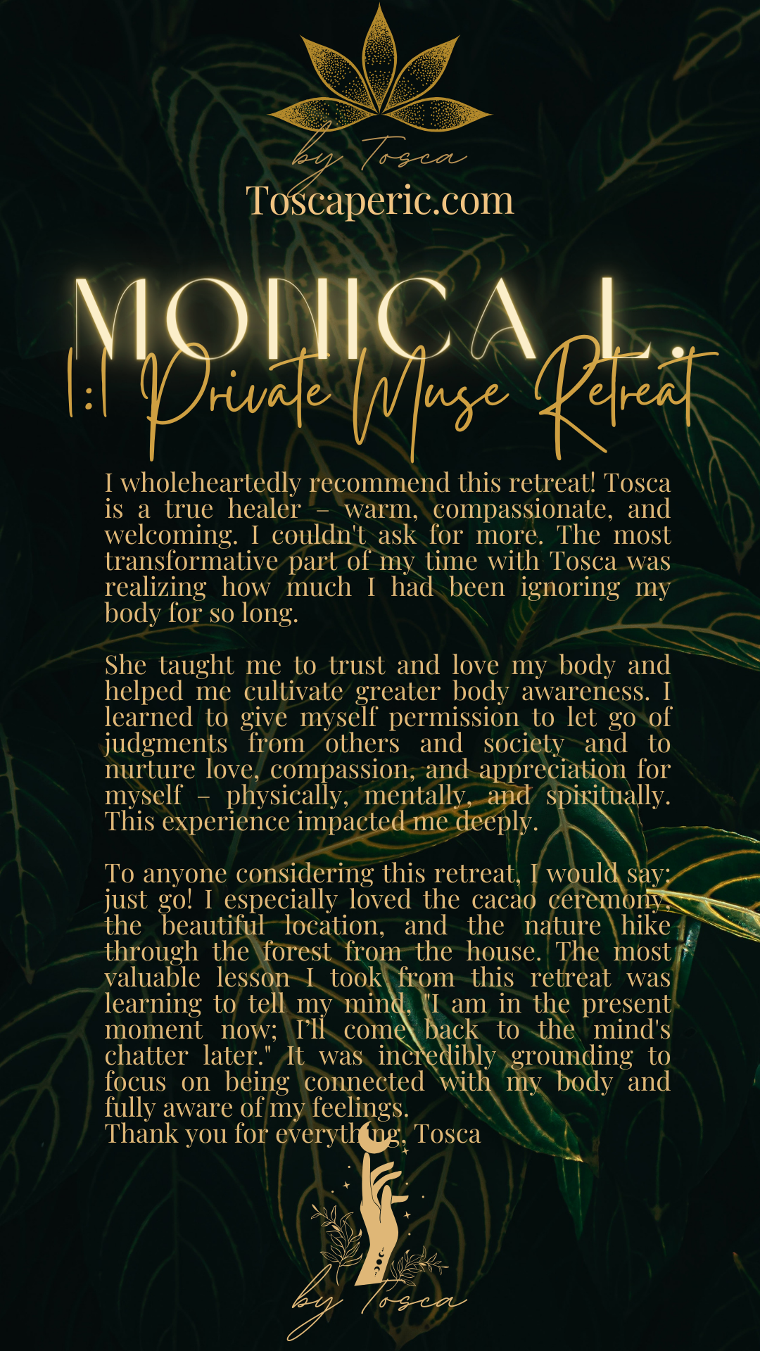 Feminine Embodiment Retreats Feminine energy retreats self-love mentorship feminine leadership mentorship Tosca Peric Retreats Tosca Retreats