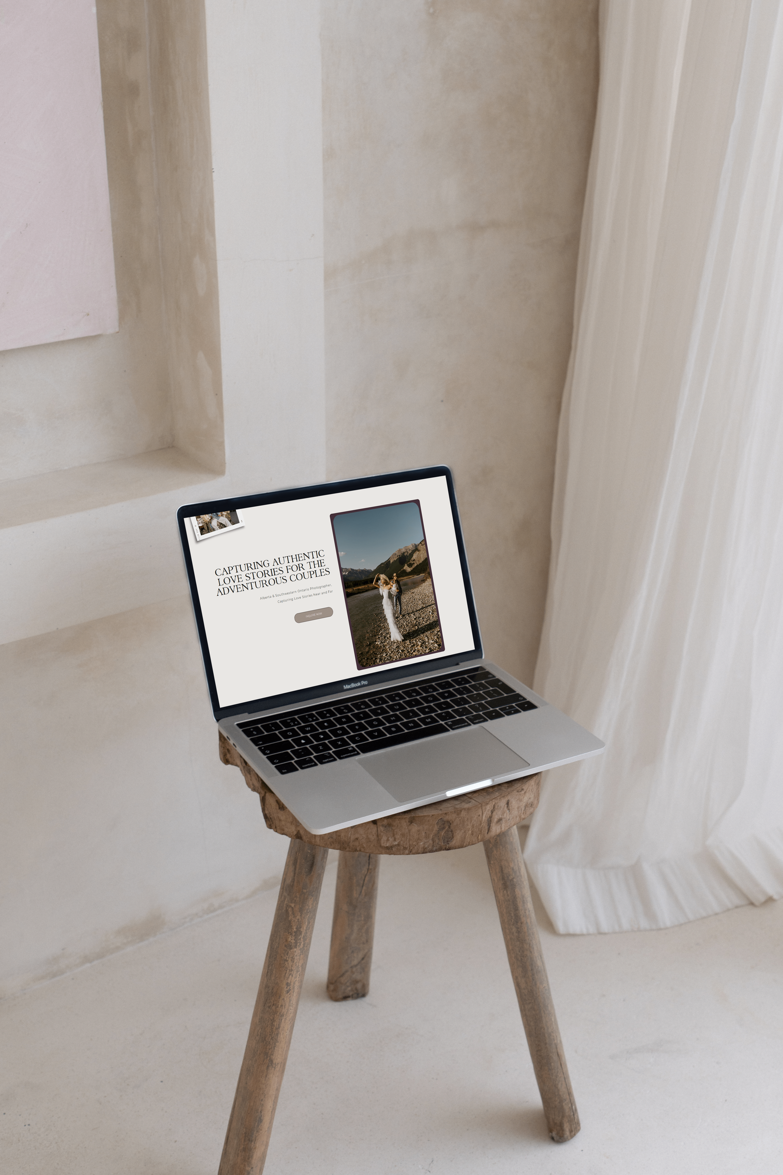 Photographers custom Showit website