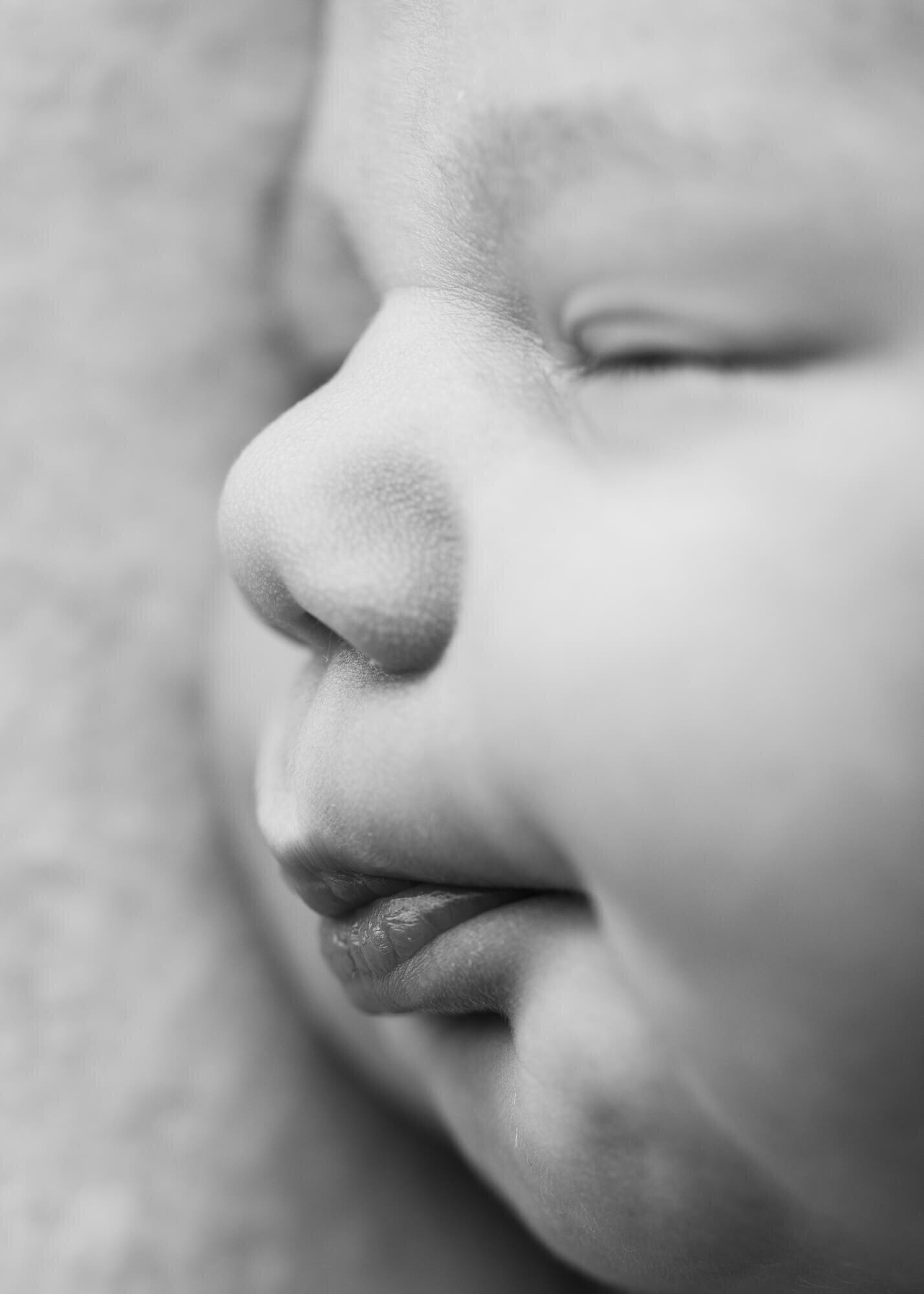 close-up profile picture of baby girl face