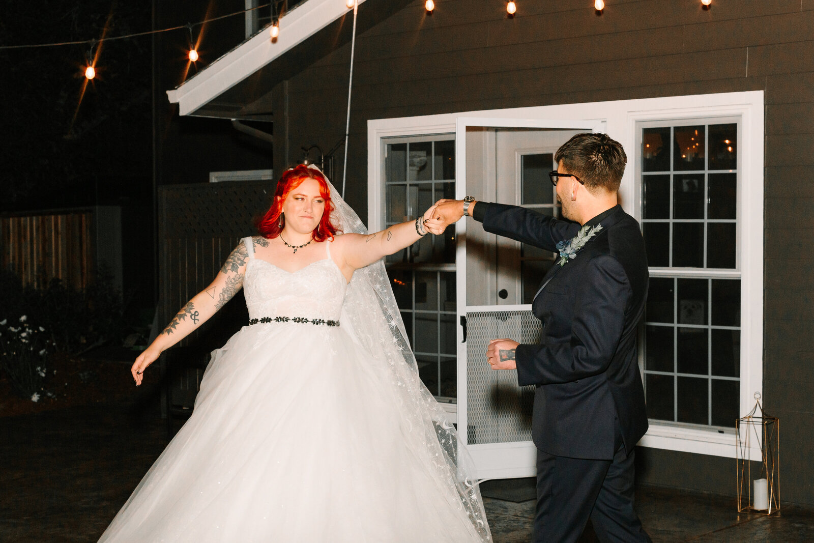Nighttime first dance.