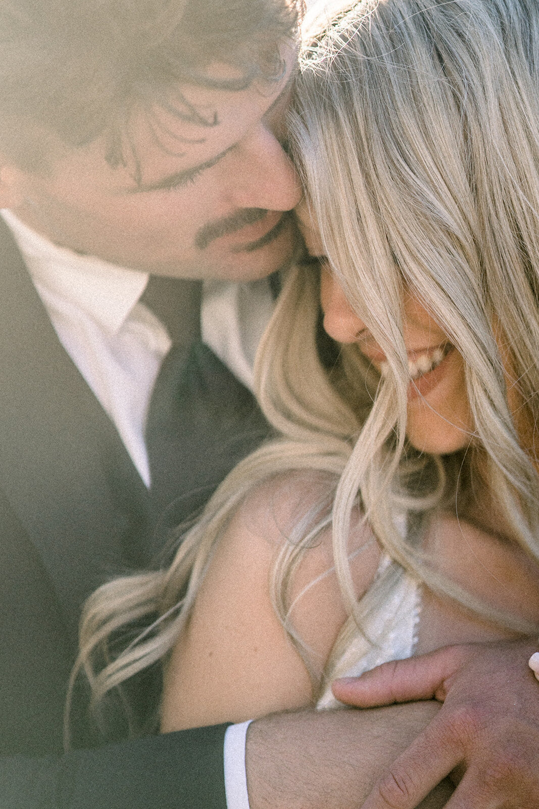 Bride and Groom’s Intimate Moment at Dolphin Bay Resort