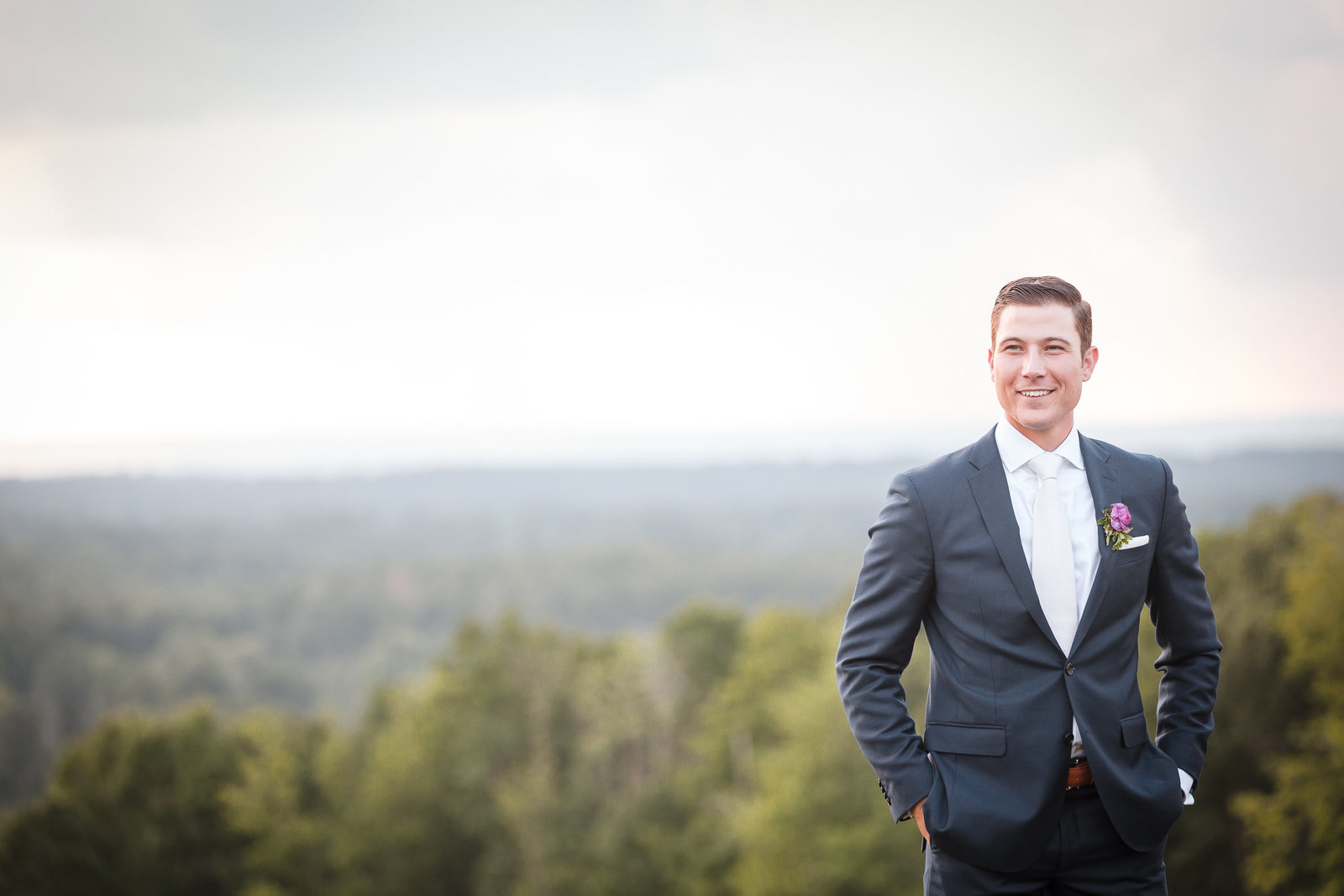 Groom at Greathorse Wedding in Massachusetts by Jamerlyn Brown Photography
