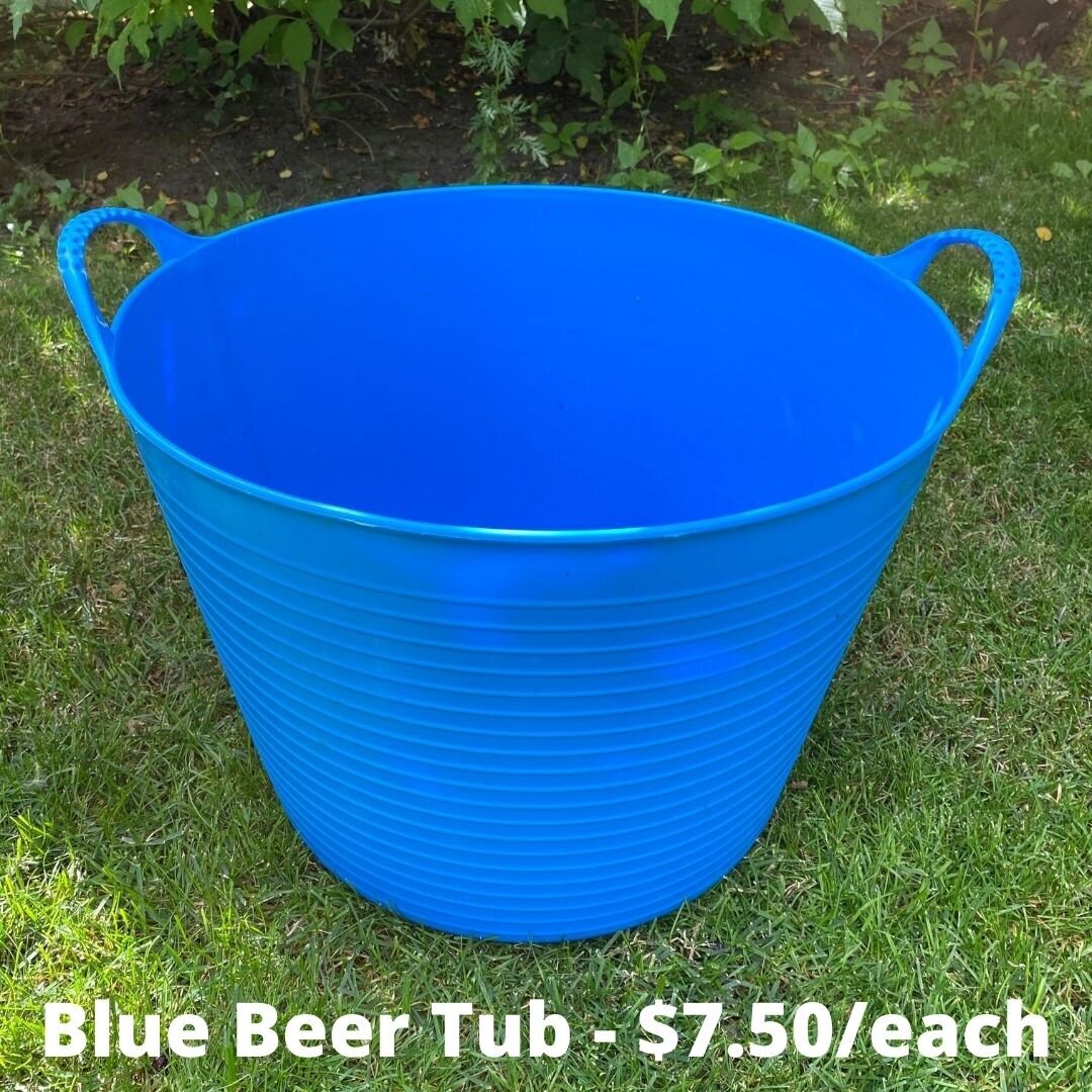 blue beer tub