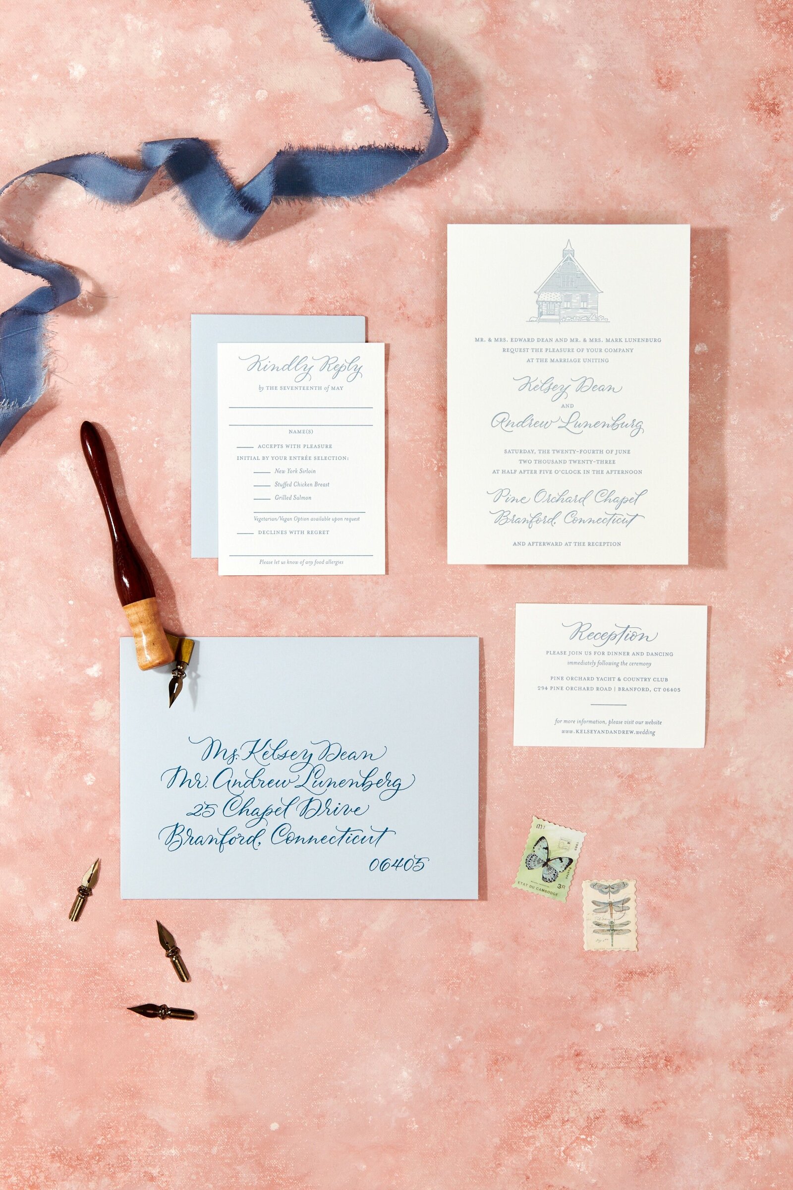 LowcountryPaperCo_Kelsey&Andrew_WeddingInvitationSuite2Piece