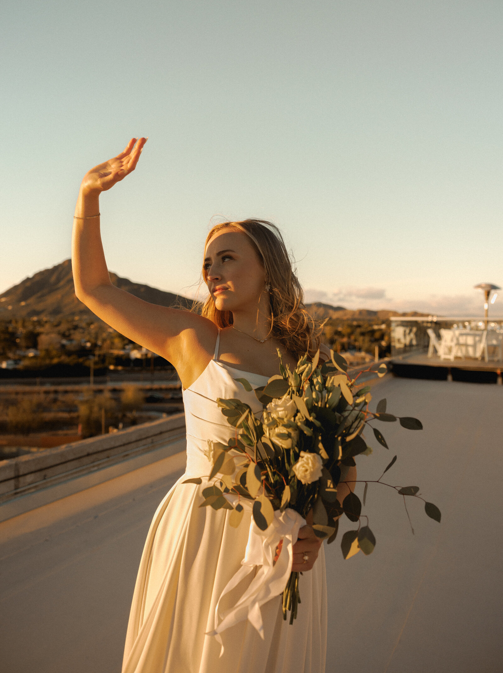 Photos of wedding couple, taken at Scottsdale Valley Ho Hotel in Scottsdale Arizona, Taken by Kollar photography, Arizona Elopement Photographer