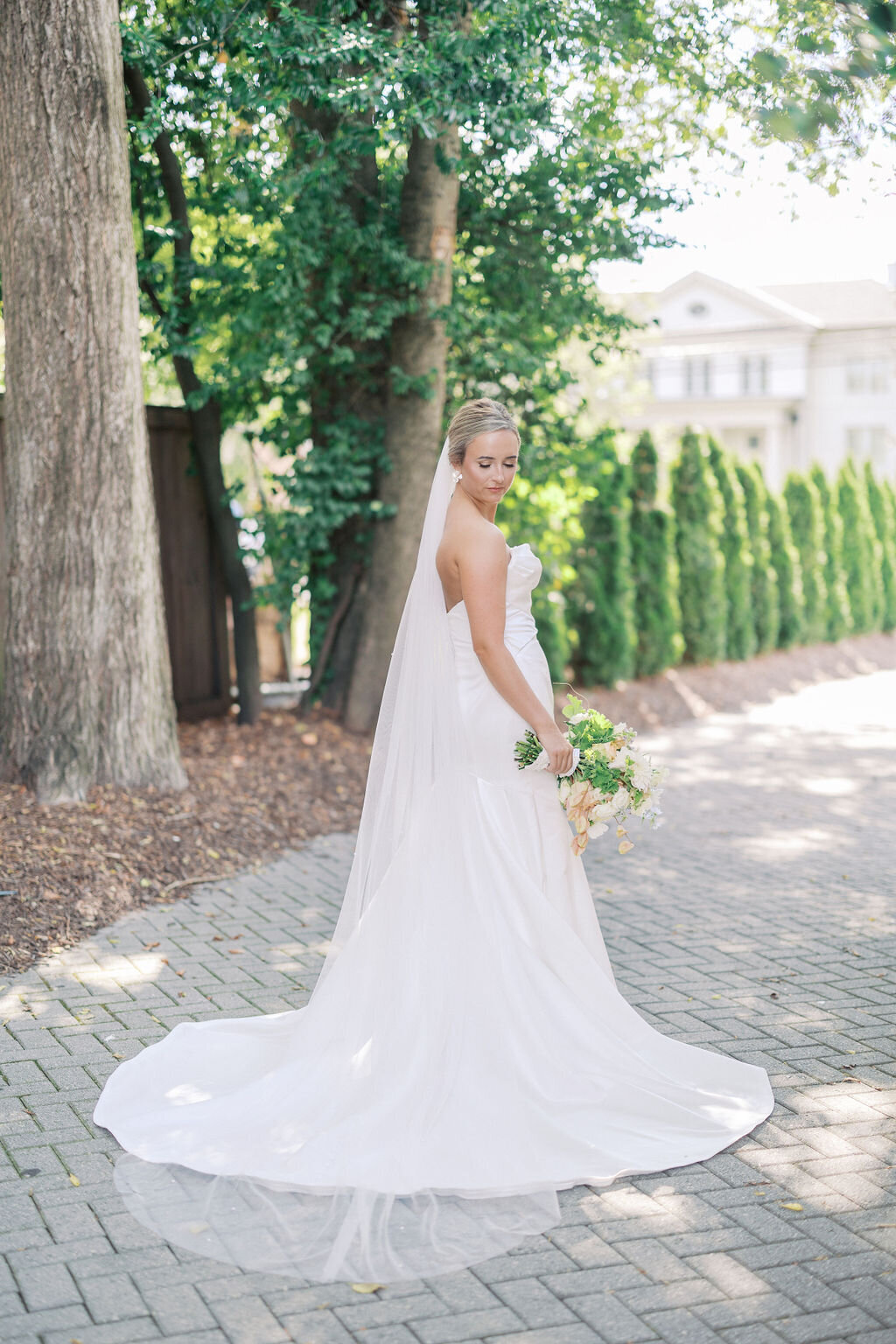 bride looking back at 255 Milledge