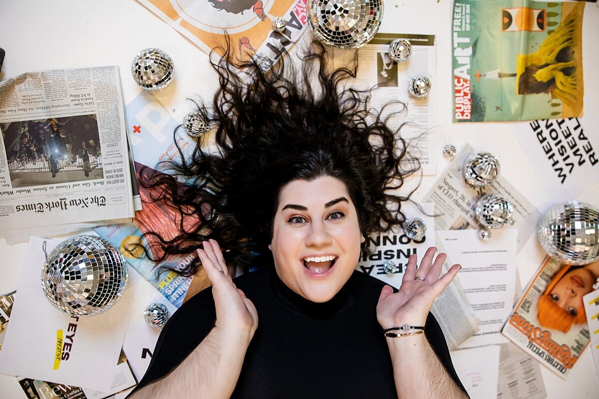 Personal branding photography moment with joyful expression and movement.