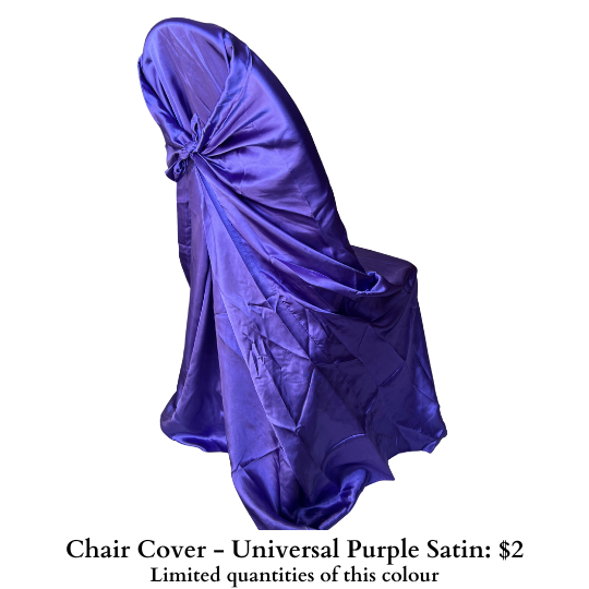Chair Cover-Universal Purple Satin-935