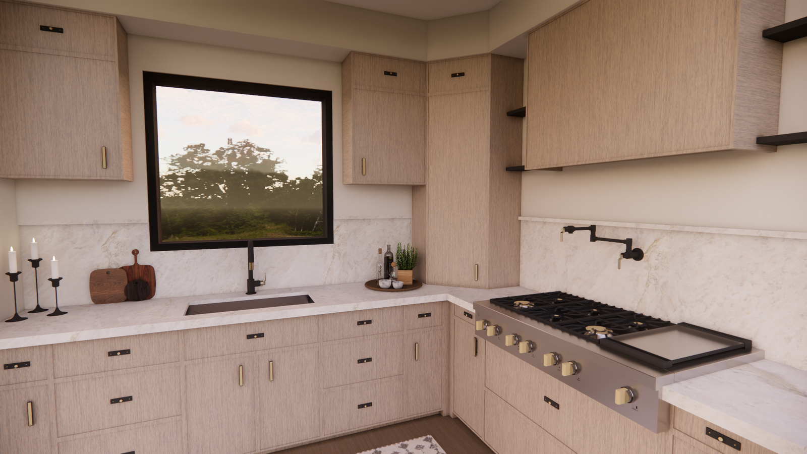 Kitchen Interior Rendering (1)