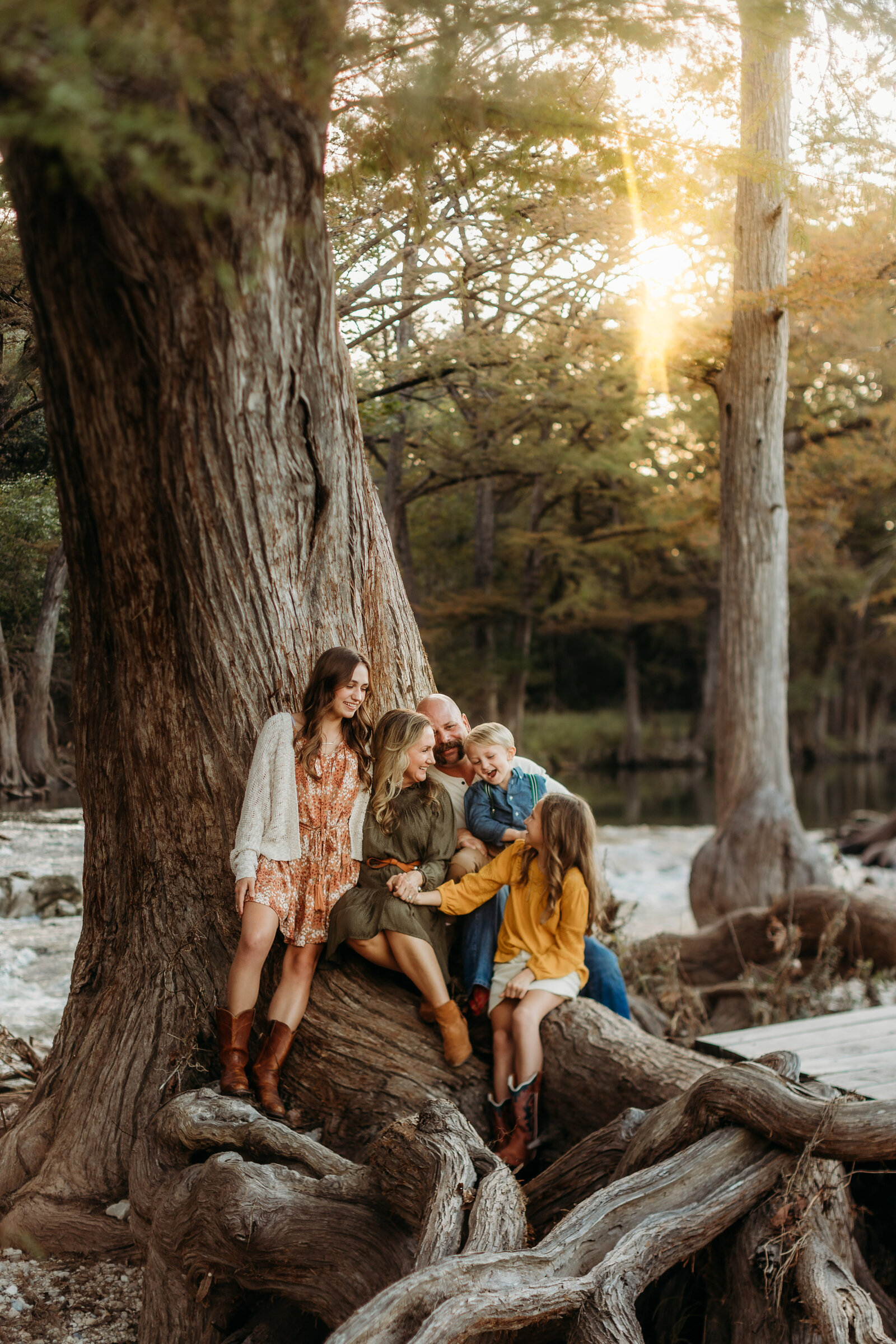 family-on-a-tree-in-fall