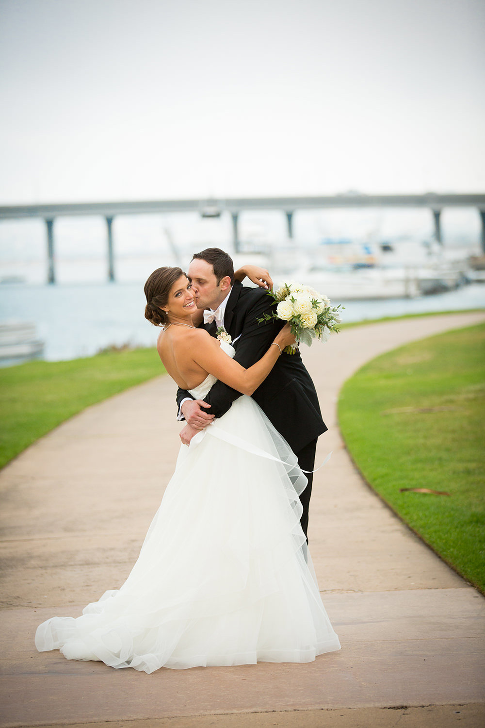 couple at the dana by bridge