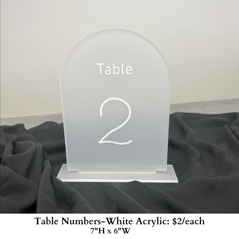 Table Numbers-White Acrylic-1074