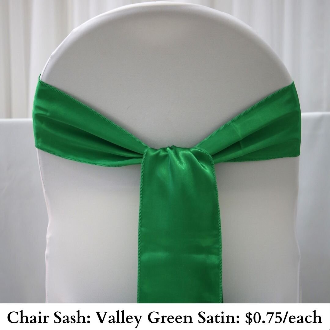 Chair Sash-Valley Green Satin-140