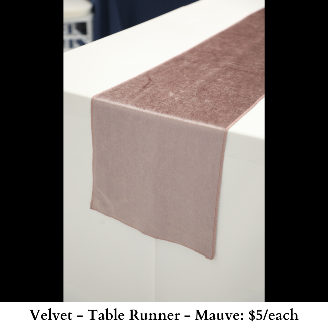 Velvet-Table Runner-Mauve-128