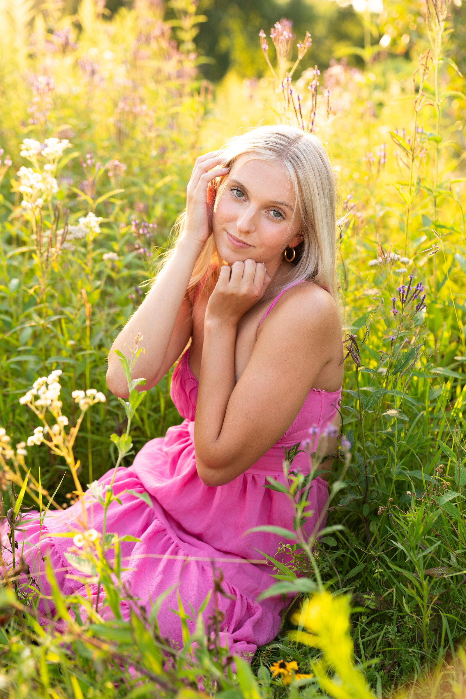 dresses for senior pictures in a field
