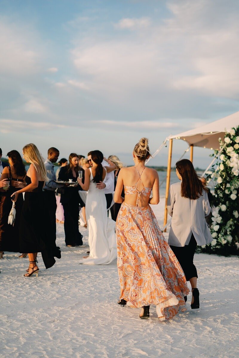 wedding party and guests in fort myers, florida