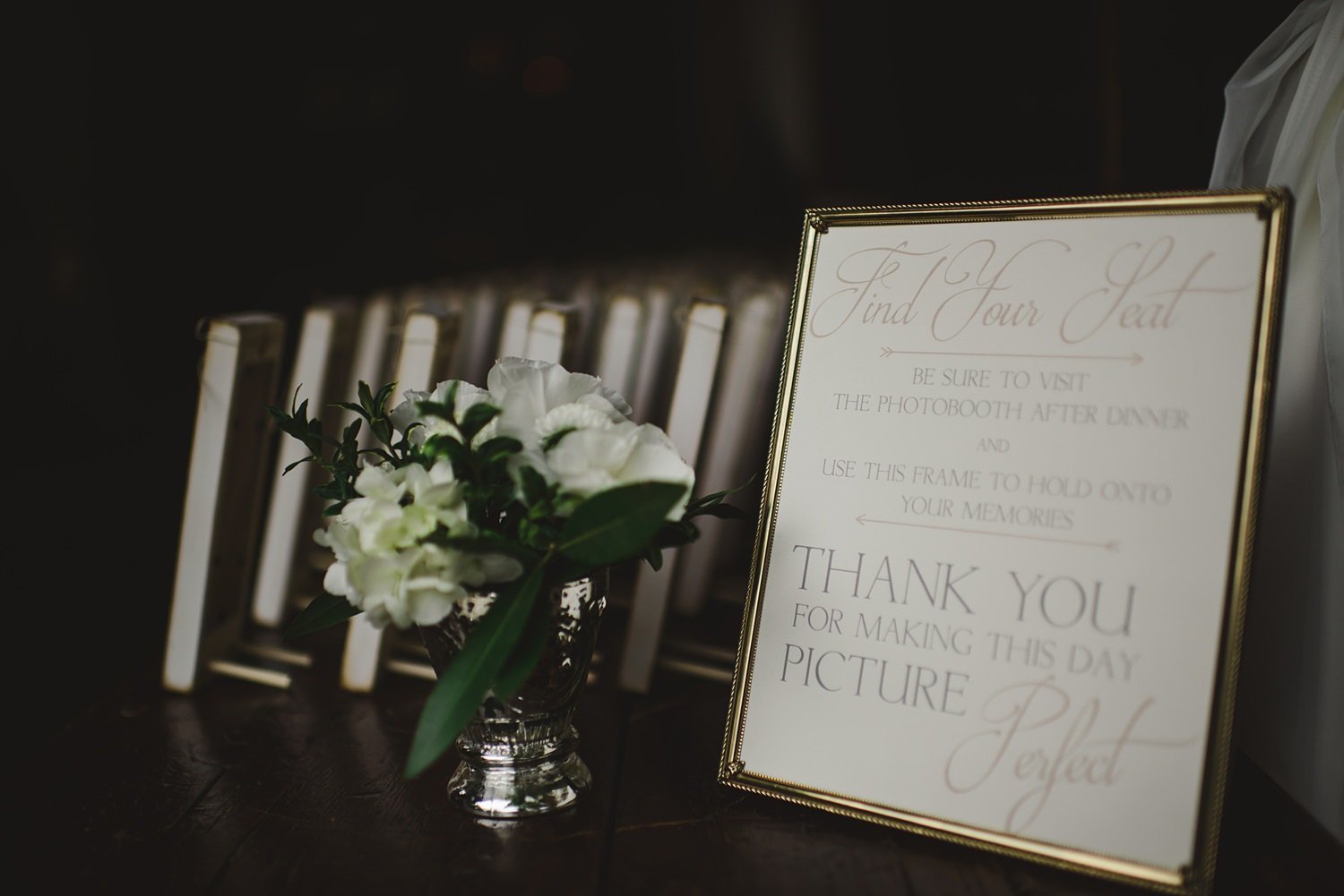 Wedding thank you sign for Webb Barn wedding in Wethersfield, CT