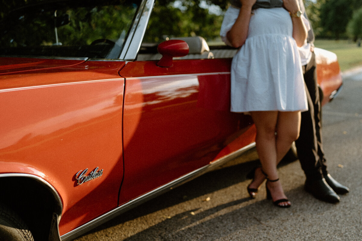 Timeless Romance- Vintage Engagement Session with Classic Car Charm-18
