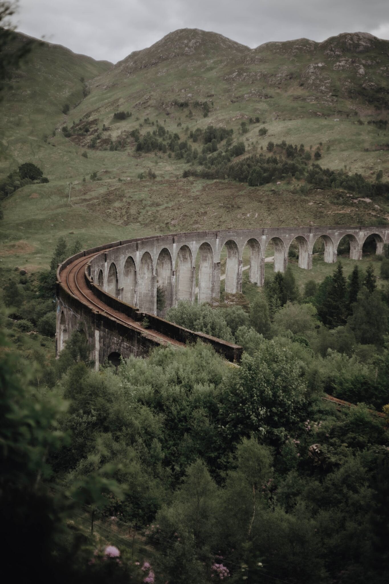 Harry Potter bruiloft schotland brugg hogwaarts in Glenn Finnan