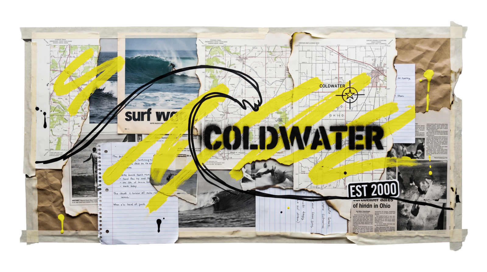 Coldwater map collage