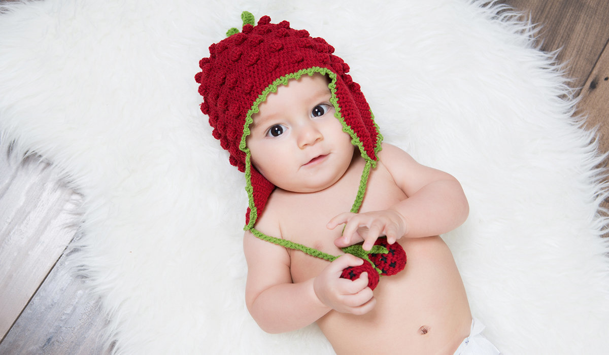 Baby with Hat and Fur