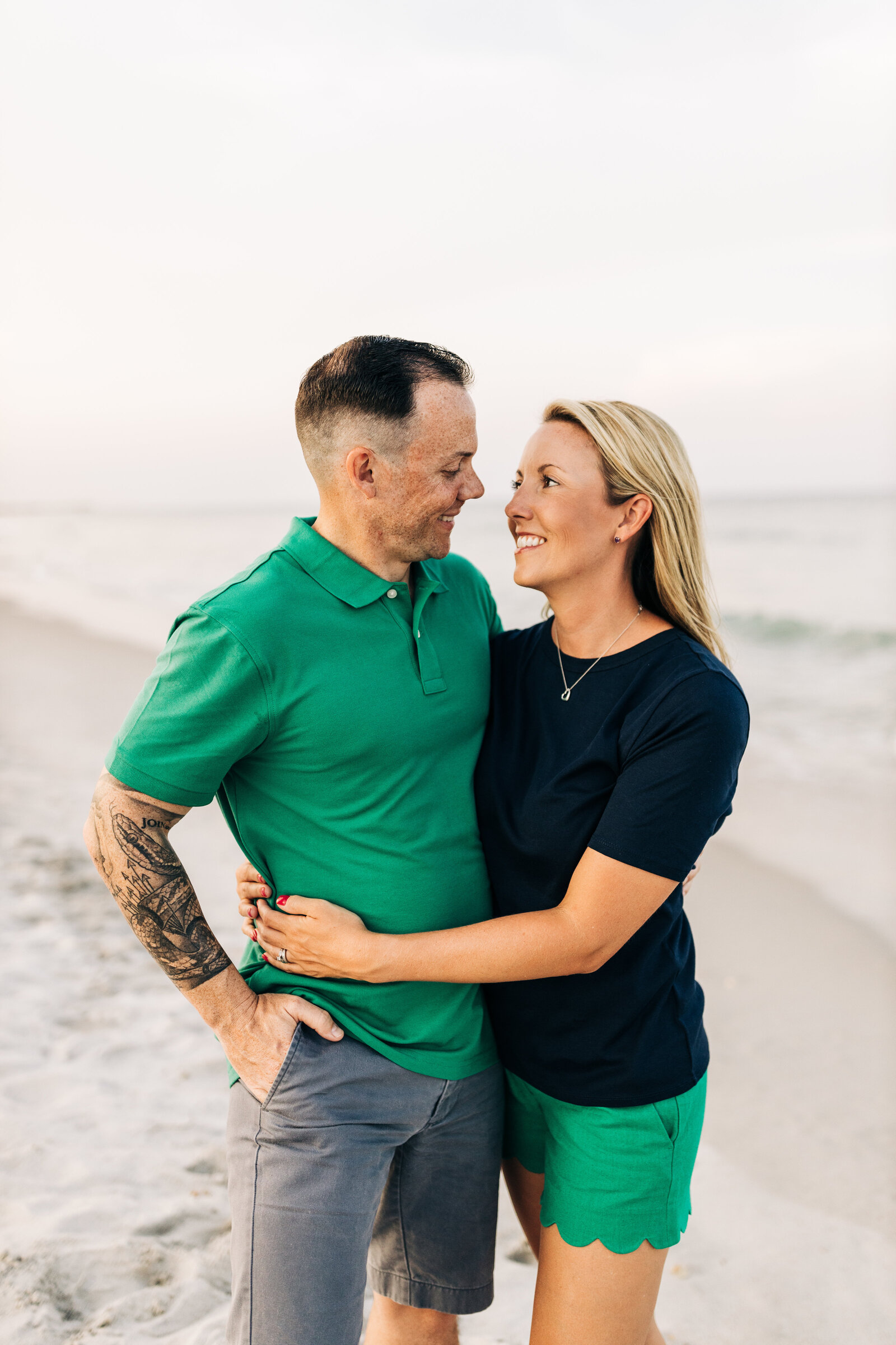 mom and Dad Family Photo on the Beach  | Wilmington NC | The Axtells Photo and Film