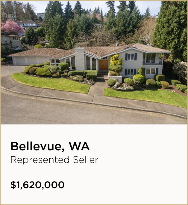 Bellevue, WA $1,620,000- Represented Seller